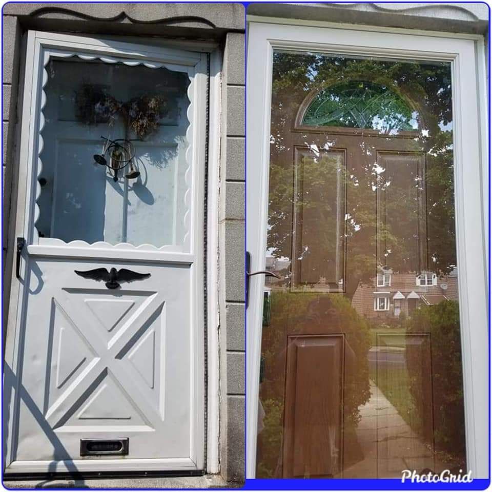 Before and after door project 1
