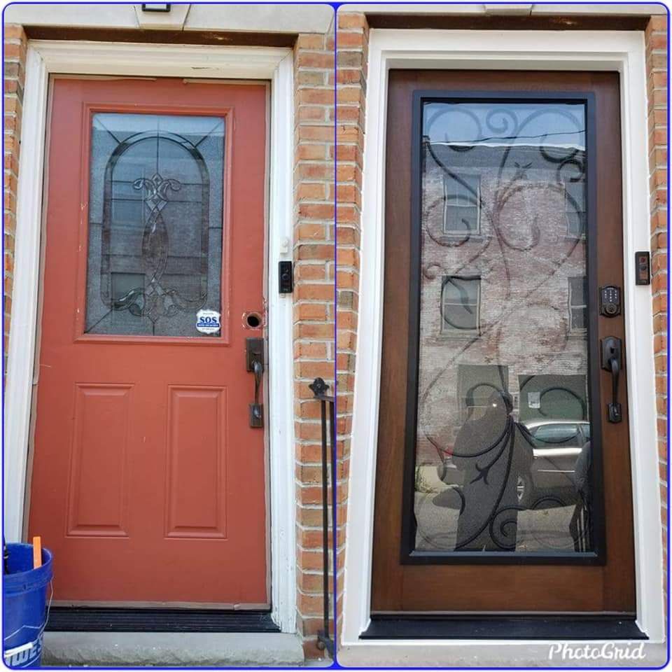 Before and after door project 5