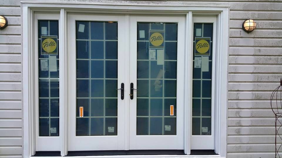 Pella French double doors installation